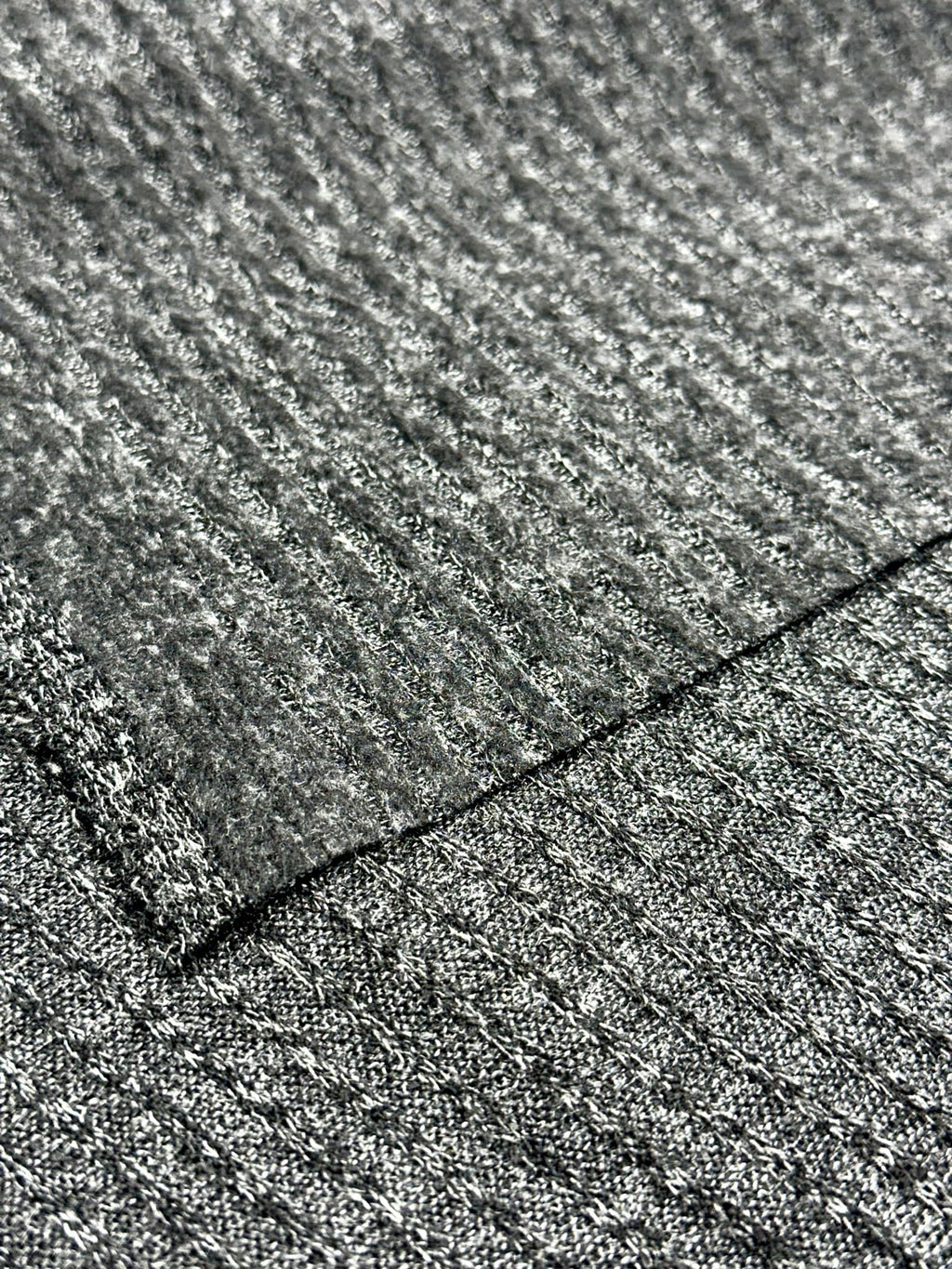 (BRUSHED SWEATER RIB) 2-TONE BLACK