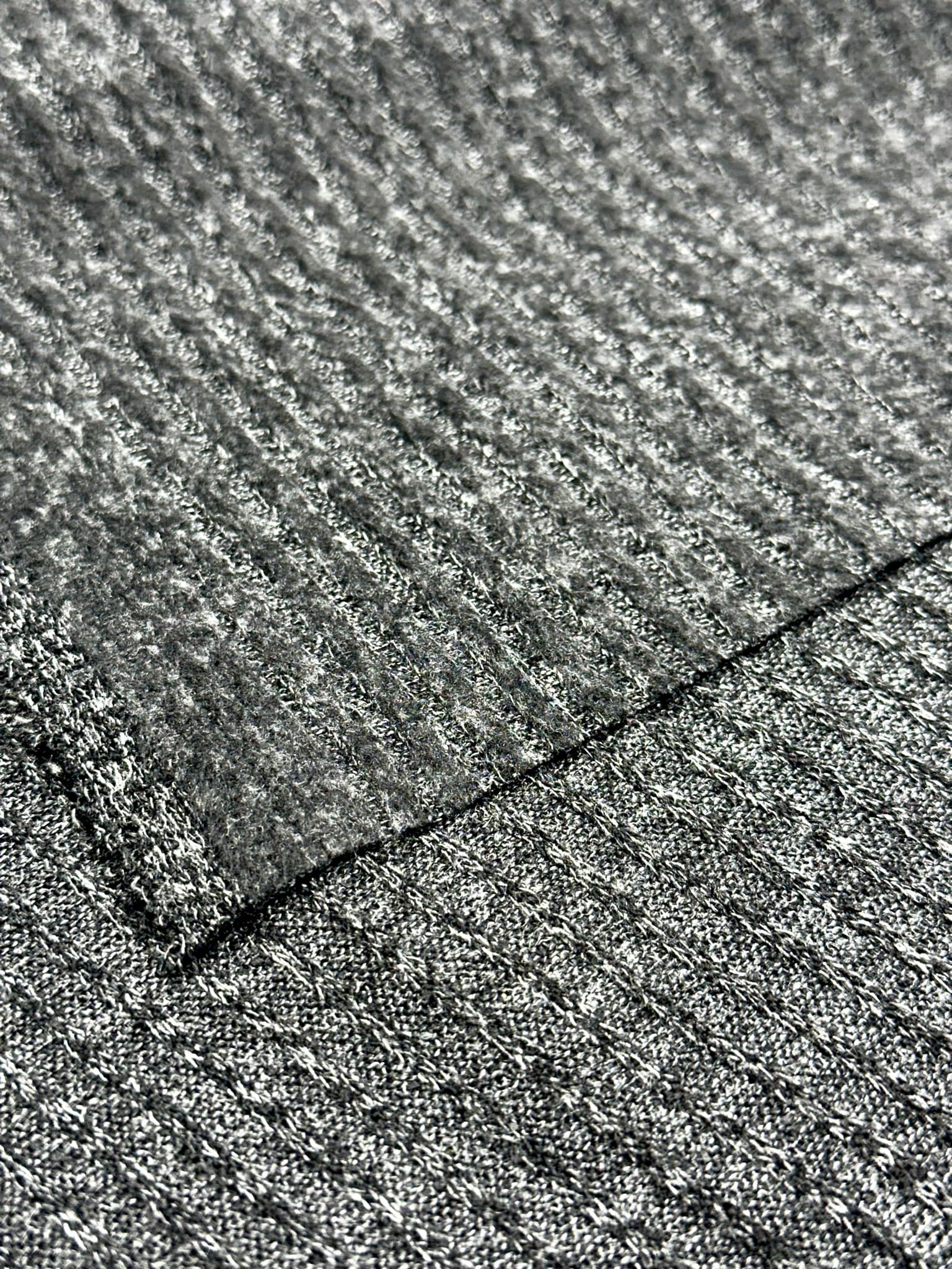 (BRUSHED SWEATER RIB) 2-TONE BLACK