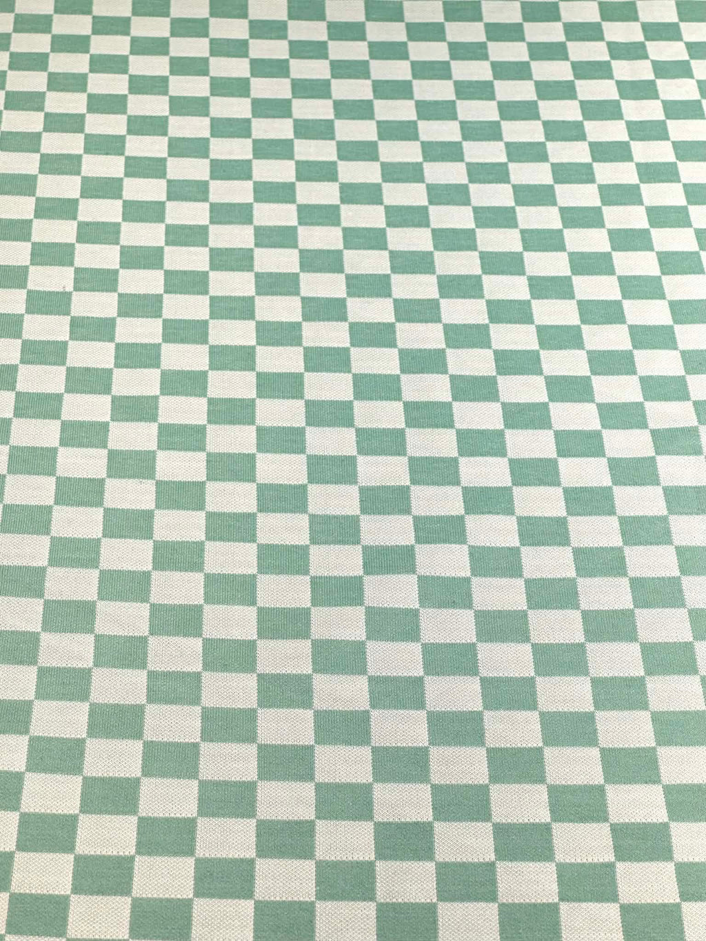 (DOUBLE KNIT) DARK SAGE CHECKERED PATTERN