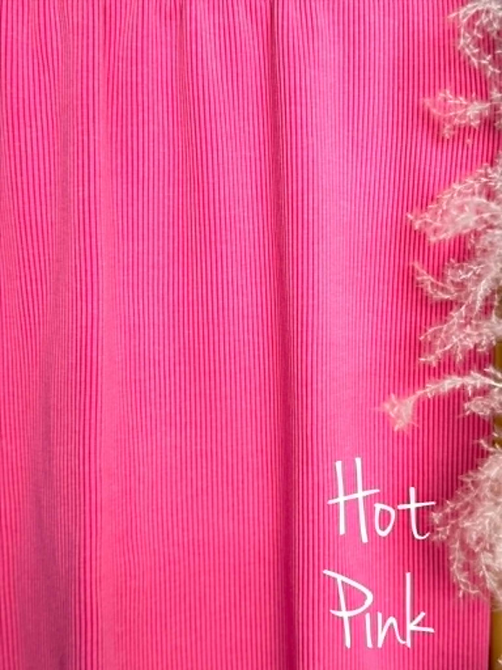 (JACQUARD RIB) HOT PINK