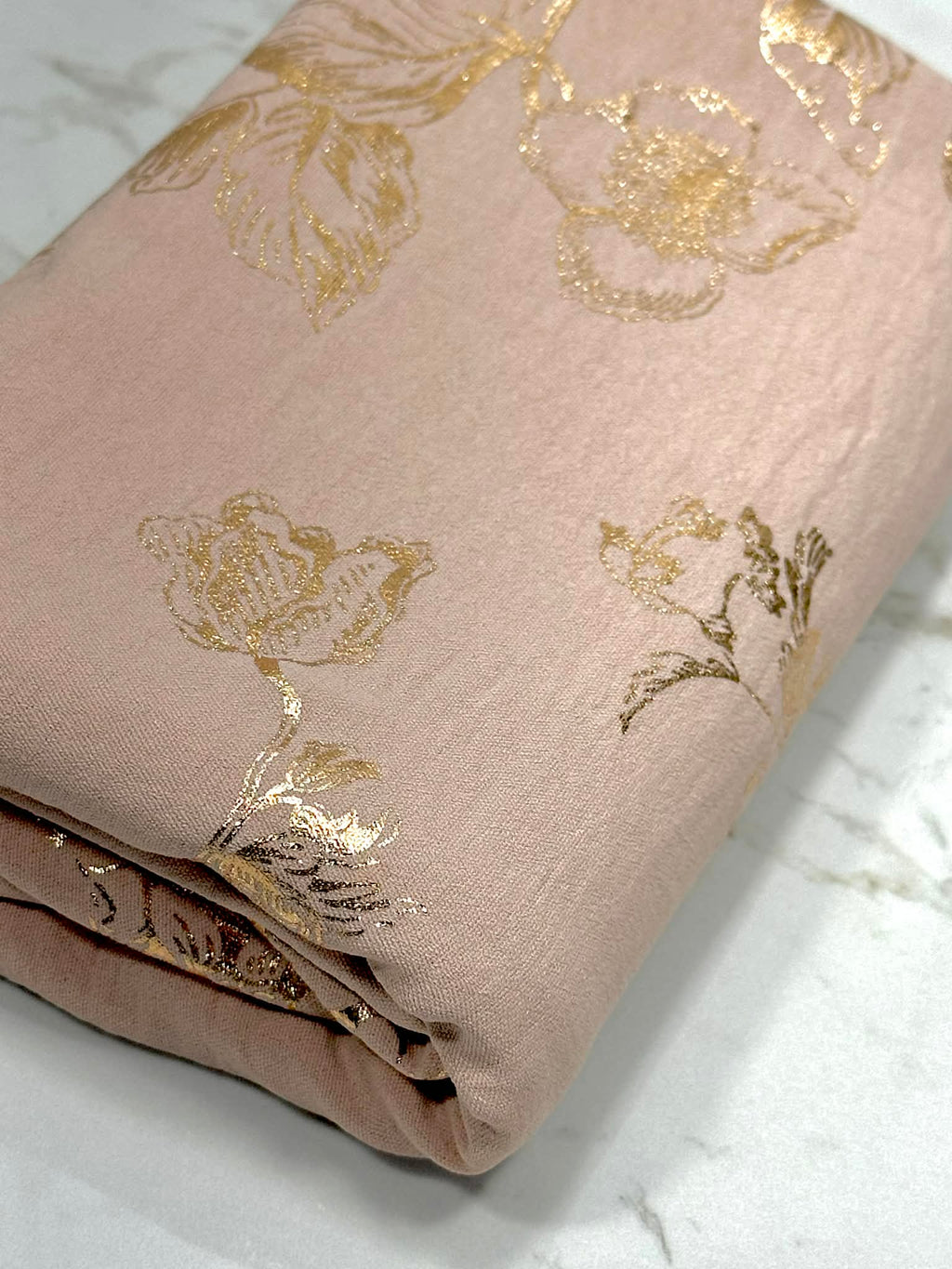 (WOVEN) GOLD FLORAL ON LIGHT MAUVE (1)