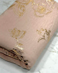 (WOVEN) GOLD FLORAL ON LIGHT MAUVE (1)