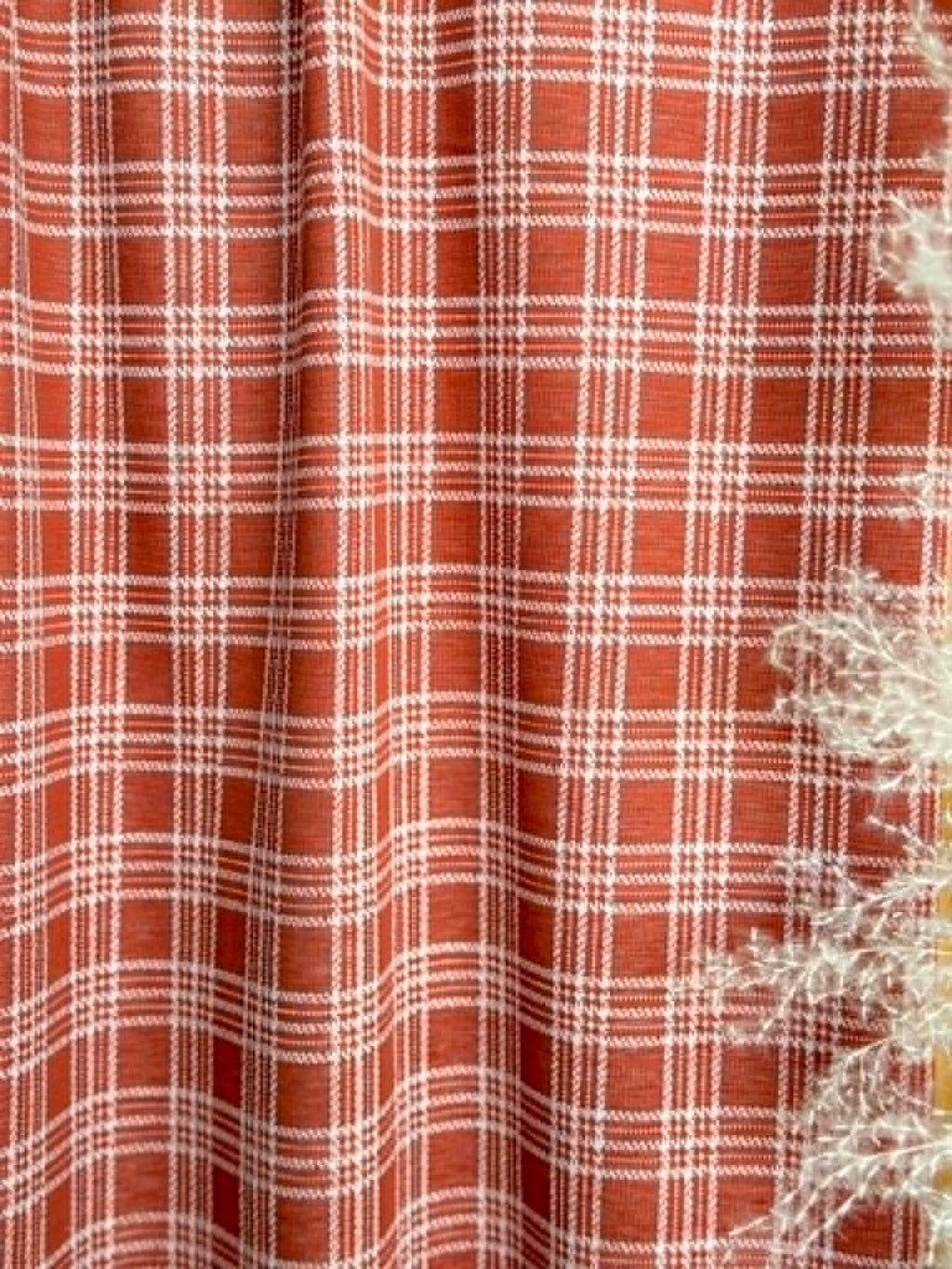 (DOUBLE KNIT) AUTUMN RUST PLAID