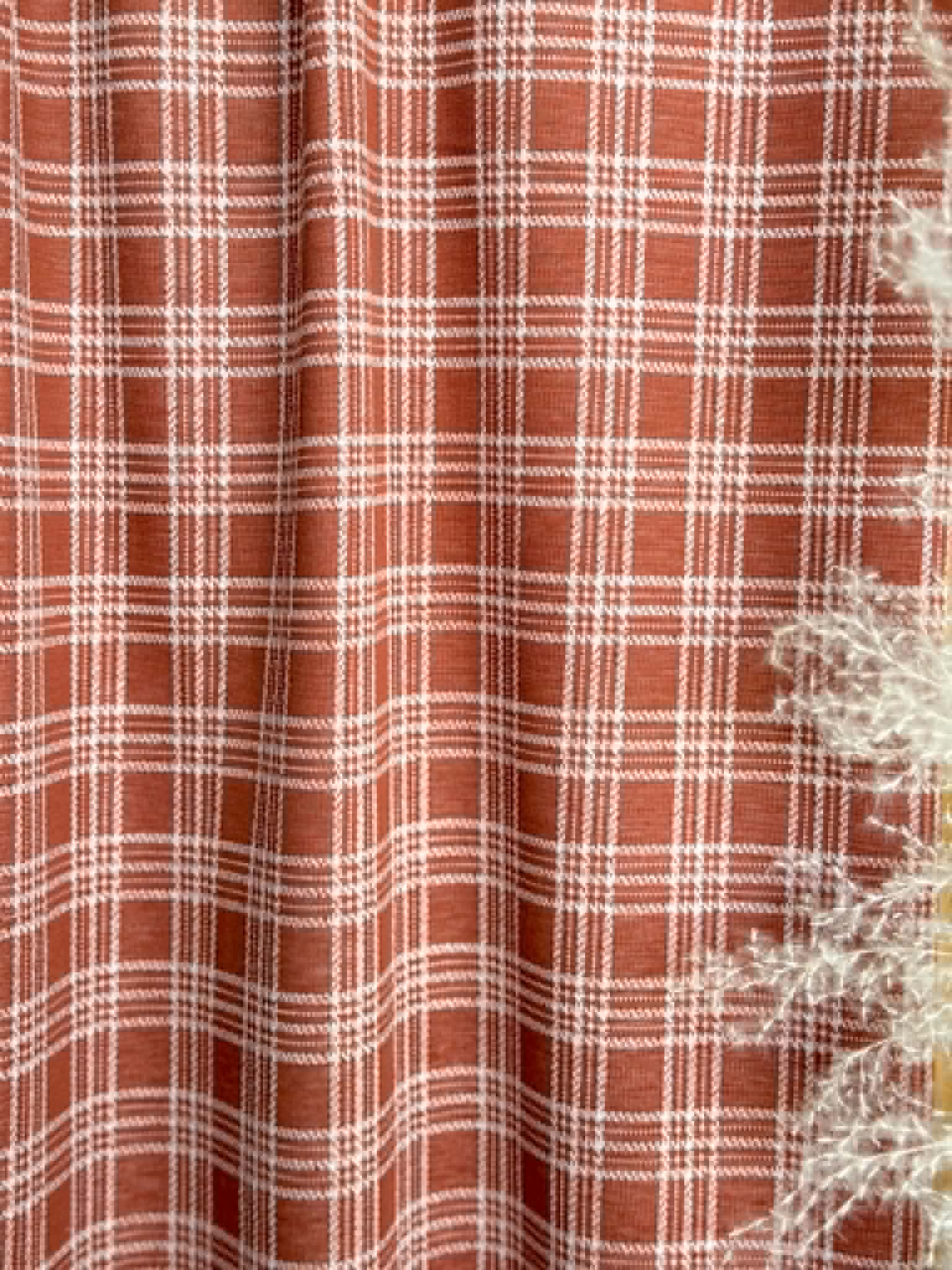 (DOUBLE KNIT) AUTUMN RUST PLAID