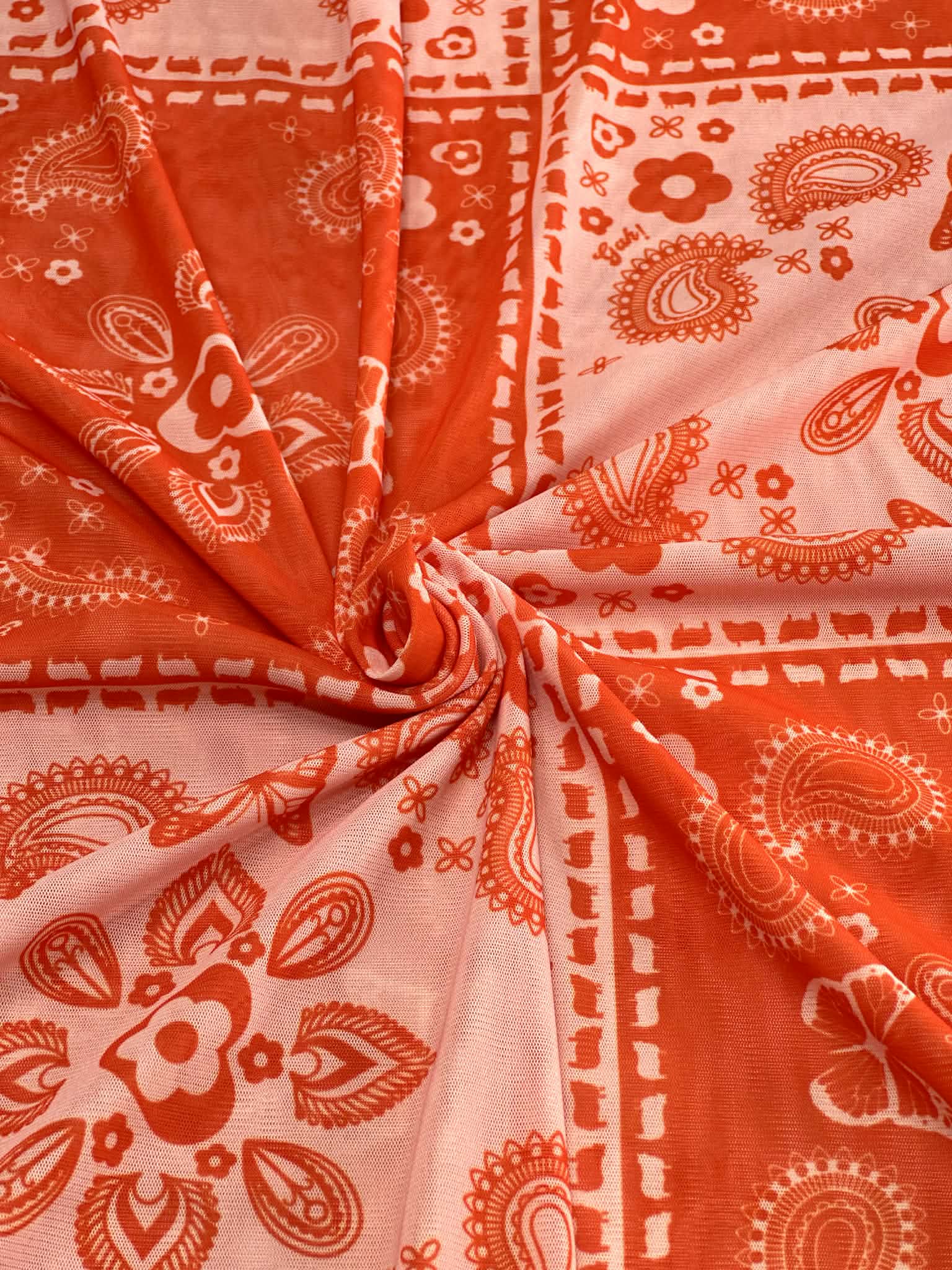 (MESH) RED AND BLUSH PATCHWORK