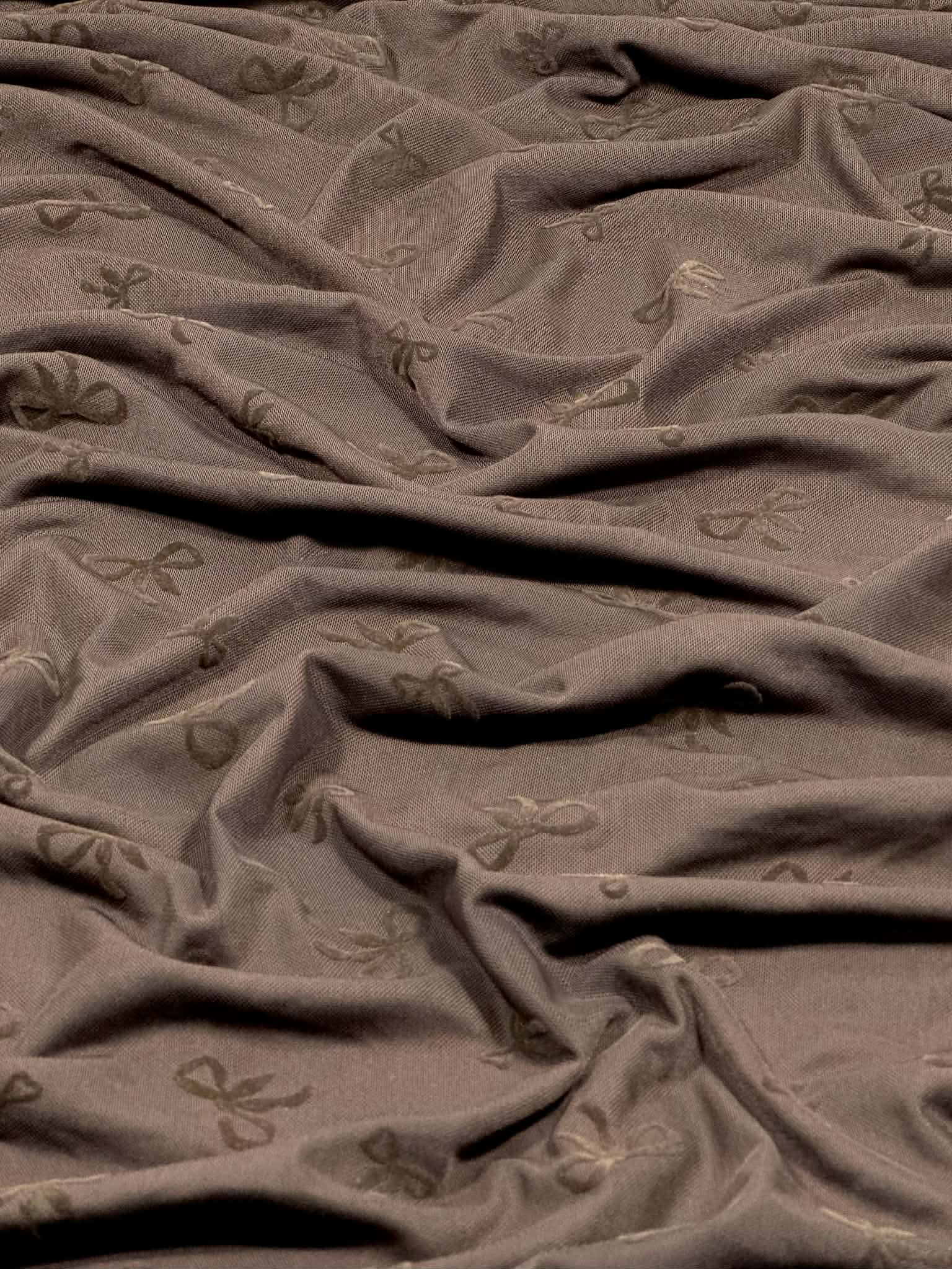 (MESH) BROWN 3D BOWS ON BROWN
