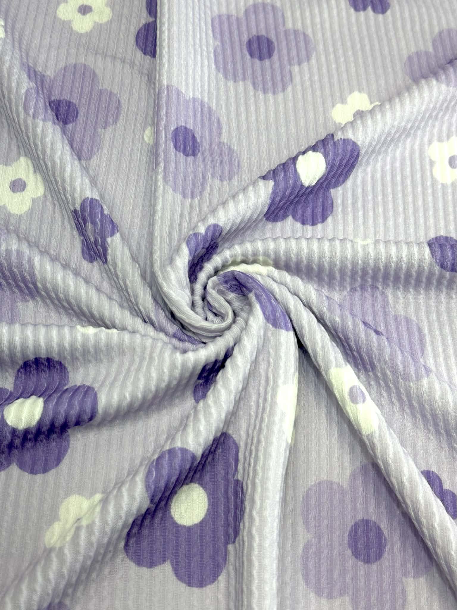 (URBAN RIB) PURPLE, LAVENDER AND OFF WHITE FLOWERS ON LILAC(1)