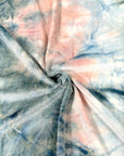 (VELVET) SOFT BLUE AND BLUSH TIE DYE