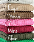 (CABLE KNIT) OLIVE