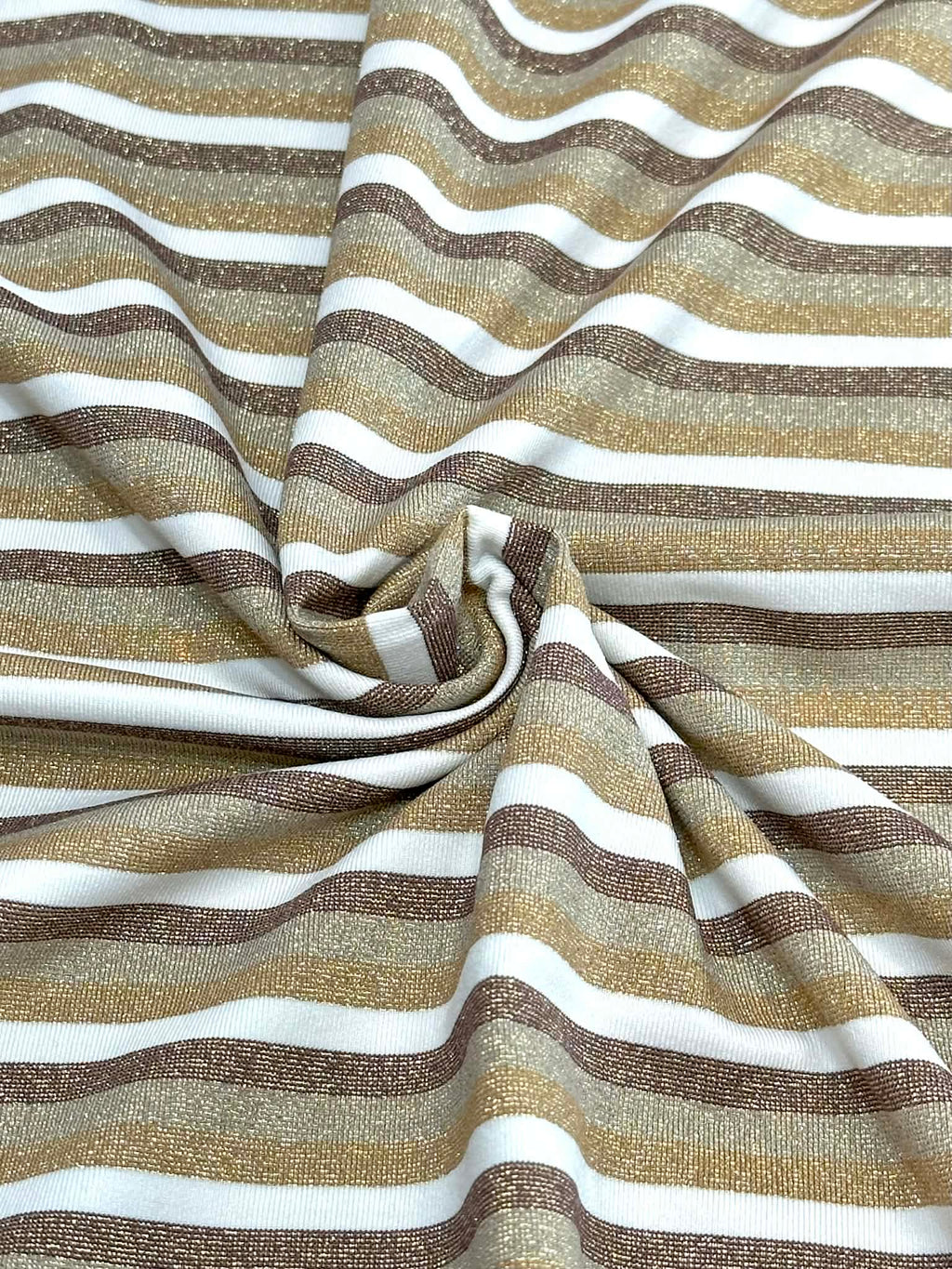 (ITY) GOLD, BROWN, AND OFF WHITE SHIMMER STRIPES