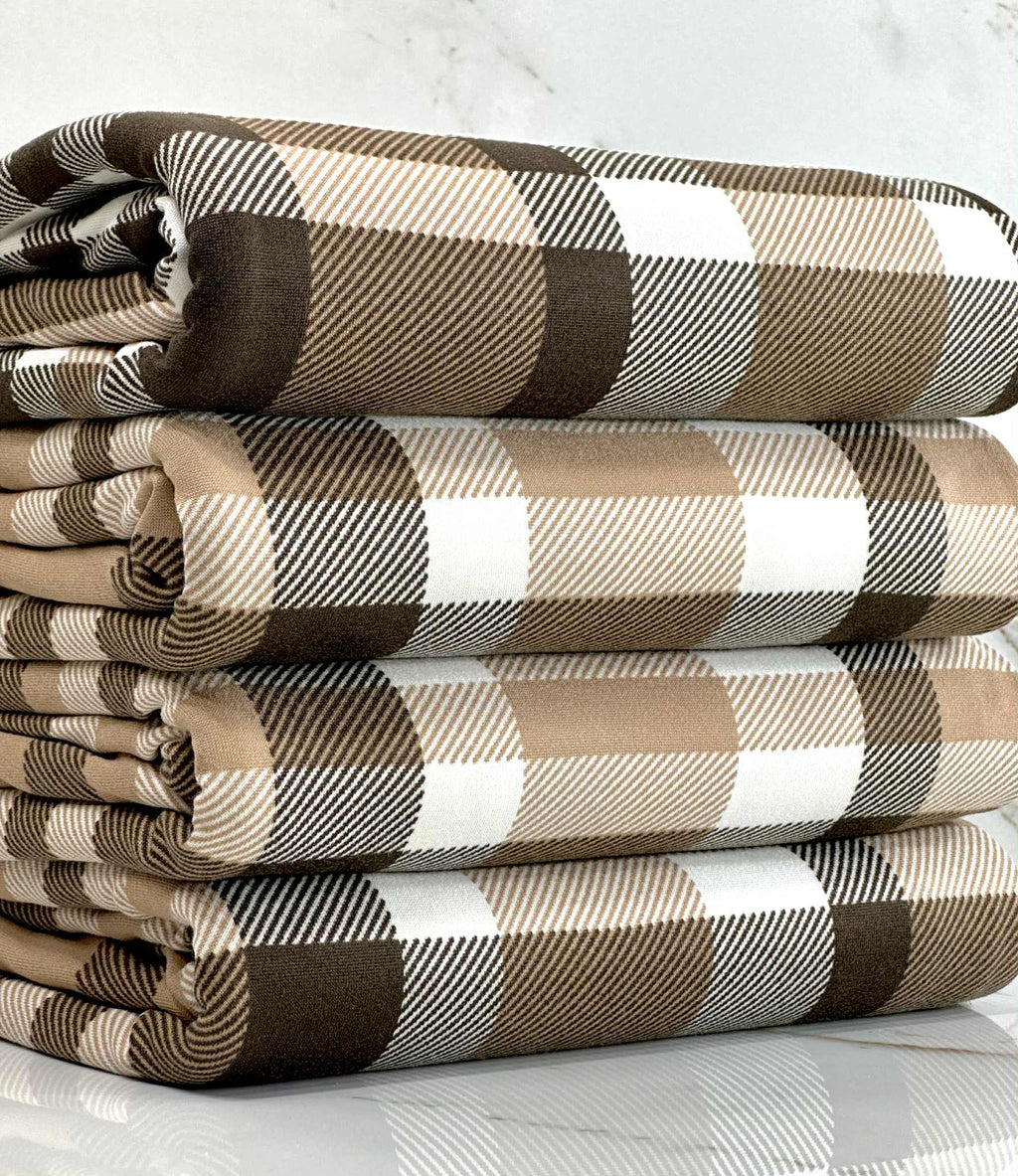 (DBP) BROWN, TAN, OFF WHITE PLAID (1)