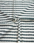 (SMOCKED) EMERALD STRIPES ON IVORY