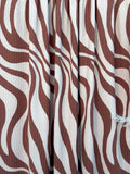 (WIDE RIB) BROWN ZEBRA ON TAN