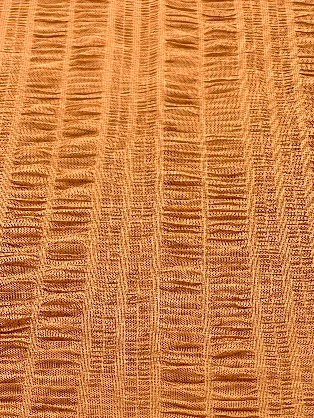 (PLEATED MESH) NEW BROWN