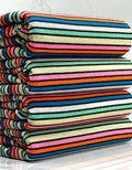 (2X2 RIB) PINK, CREAM, MINT, WHITE, BLUE, AND ORANGE STRIPES