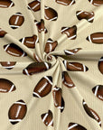 (4X2 RIB) FOOTBALLS ON TAN