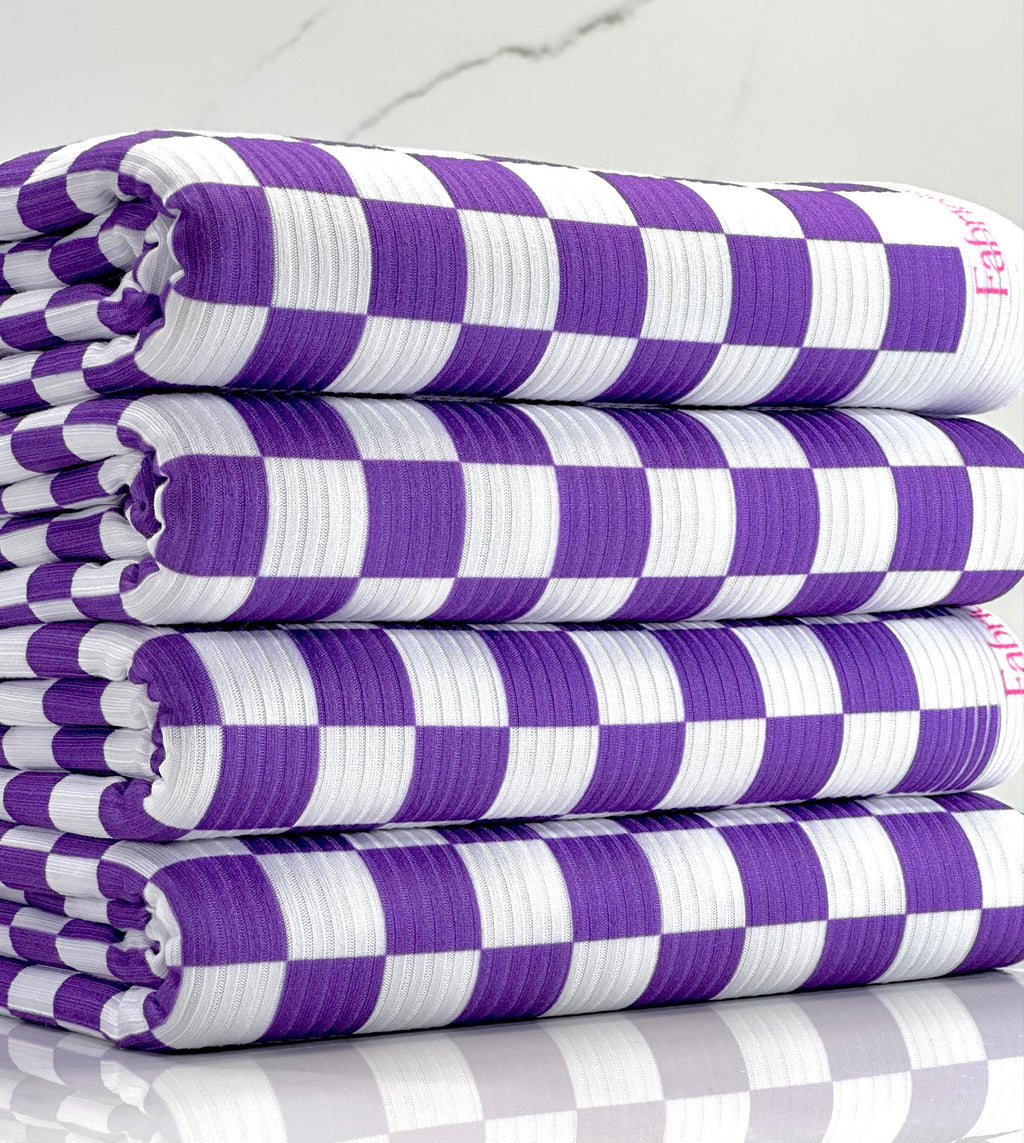 (YUMMY RIB) PURPLE AND OFF WHITE CHECKERED (1)