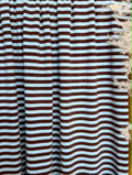 (2x2 COTTON FEEL RIB) BROWN STRIPES ON BLUE