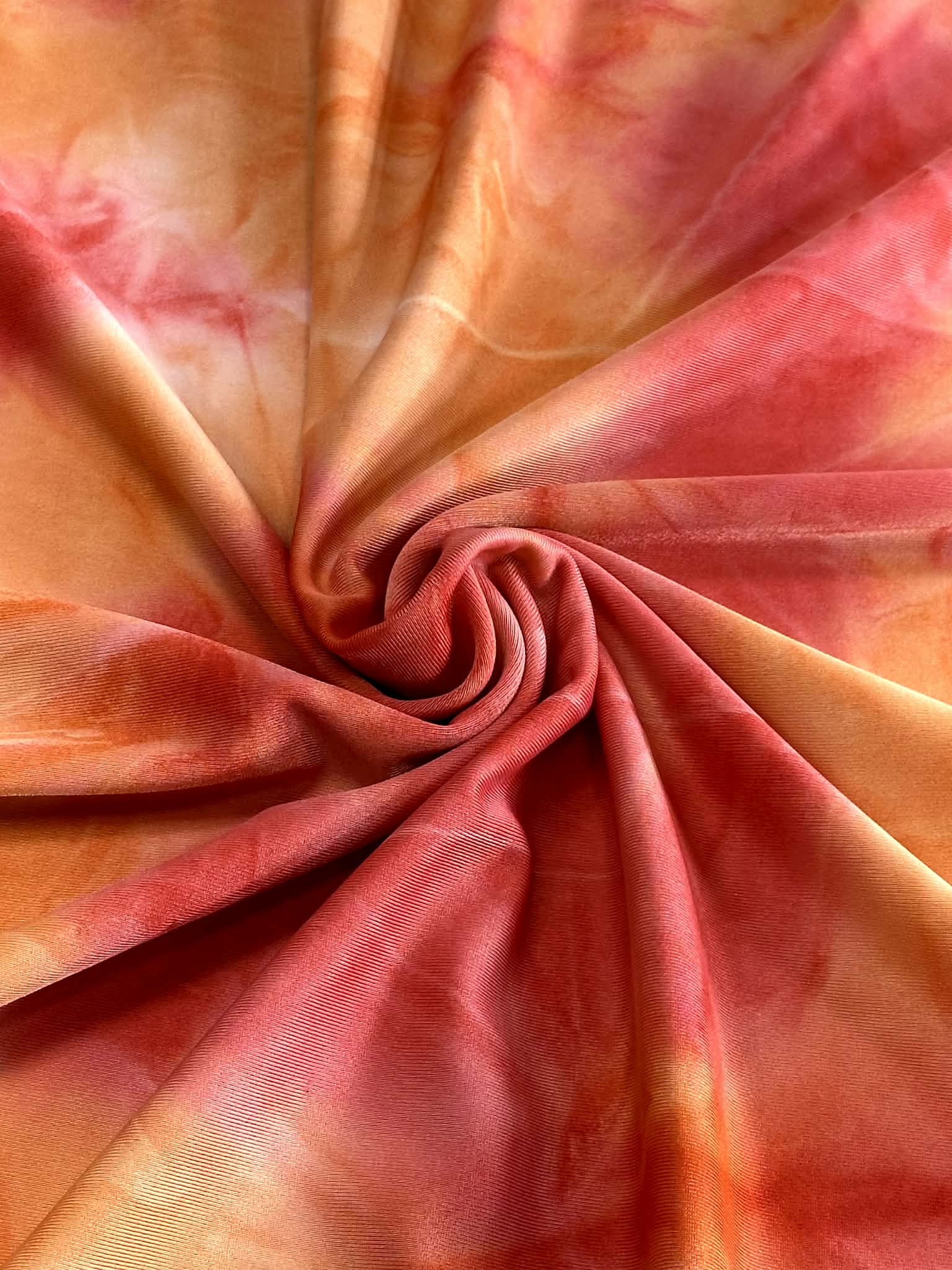 (SWIM) RED AND ORANGE TIE DYE