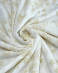 (MESH) CREAM FLOWERS ON OFF WHITE