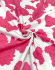 (RAYON MODAL) FUSCHIA COW PRINT