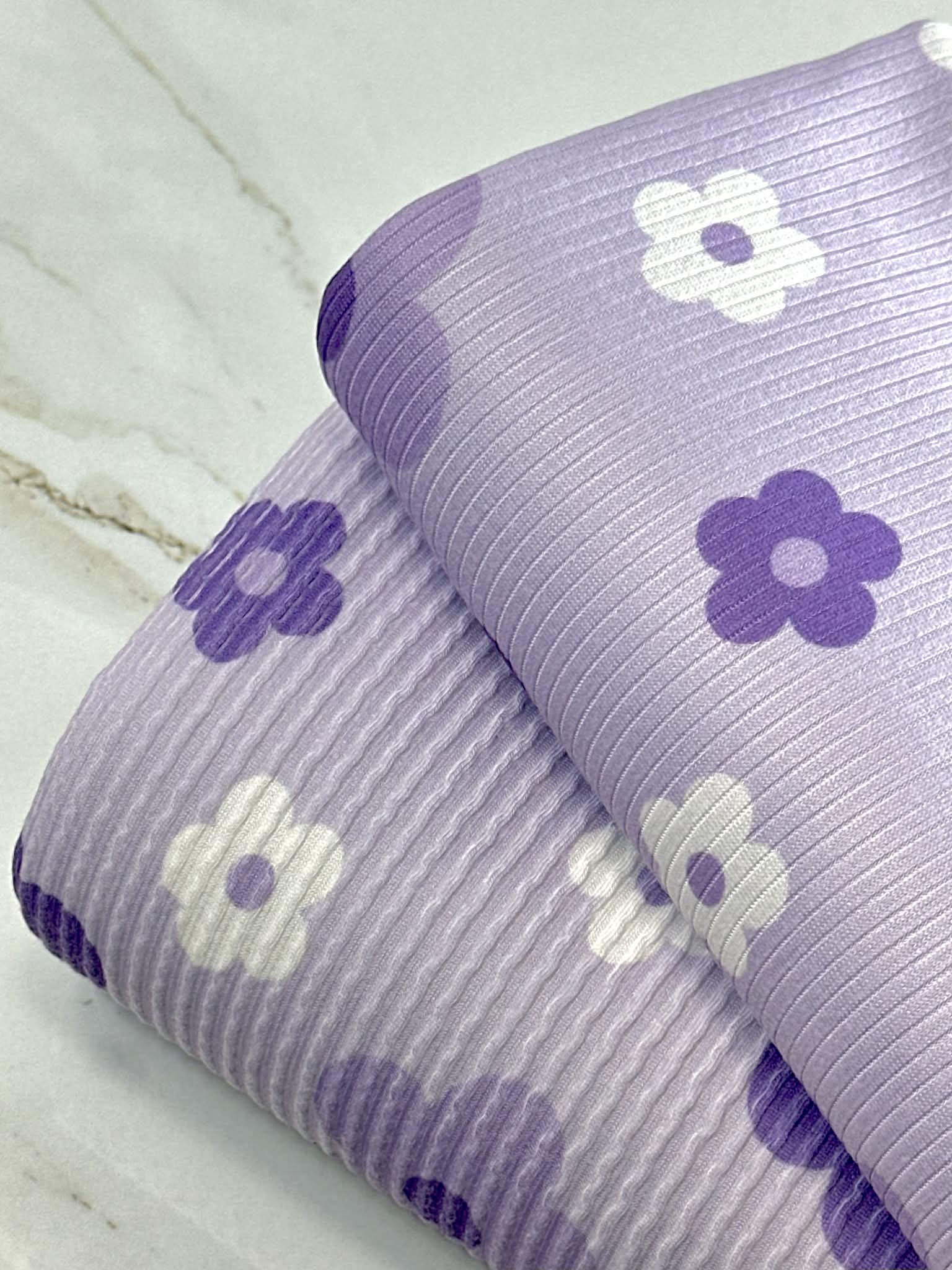 (URBAN RIB) PURPLE, LAVENDER AND OFF WHITE FLOWERS ON LILAC(1)