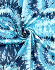 (DBP) DARK BLUE SWIRL WITH STARS ON BLUE