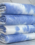 (2X2 RIB) BLUE AND OFF WHITE TIE DYE