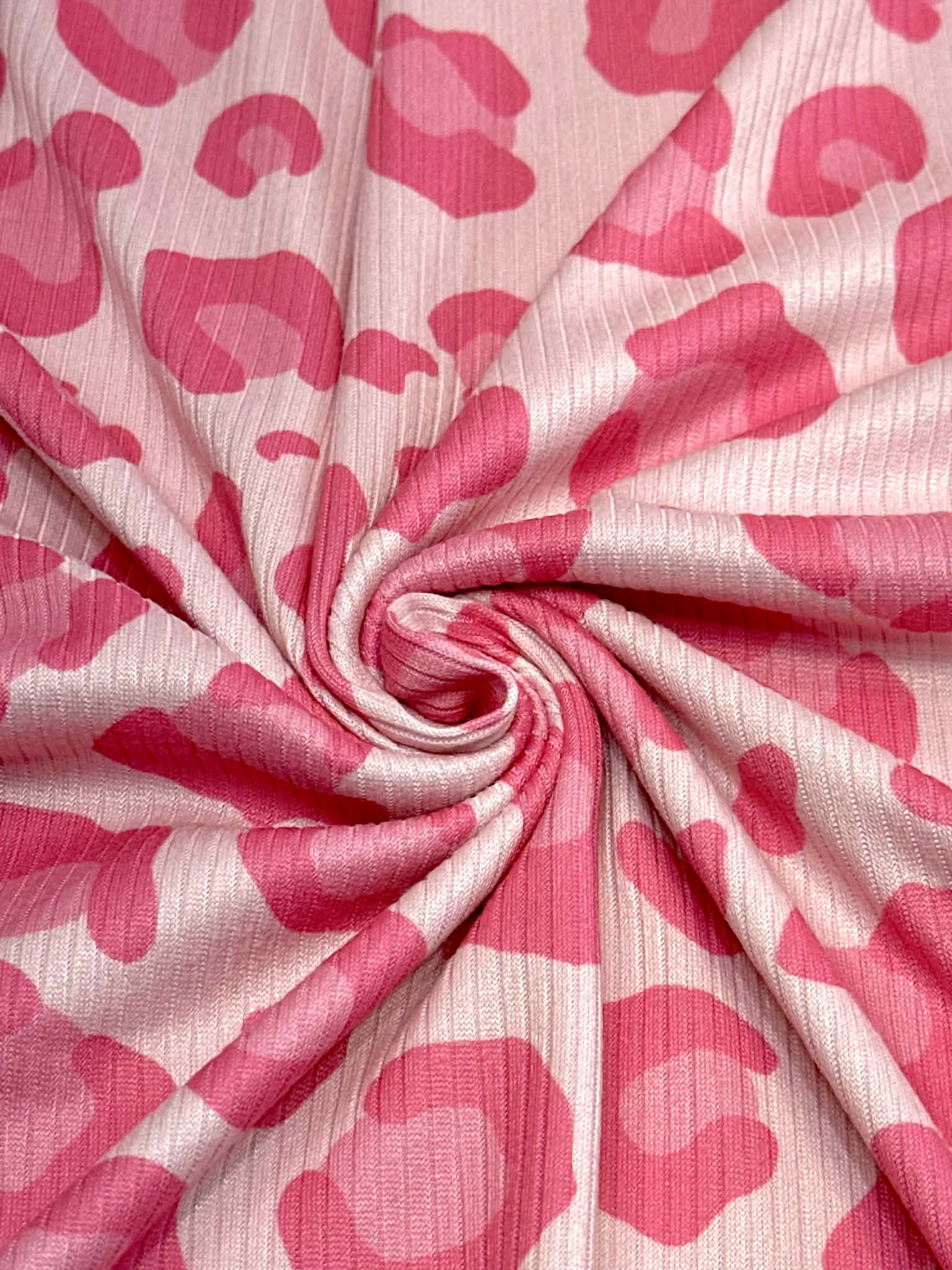 (4X2 YUMMY RIB) PINK CHEETAH ON LIGHT PINK