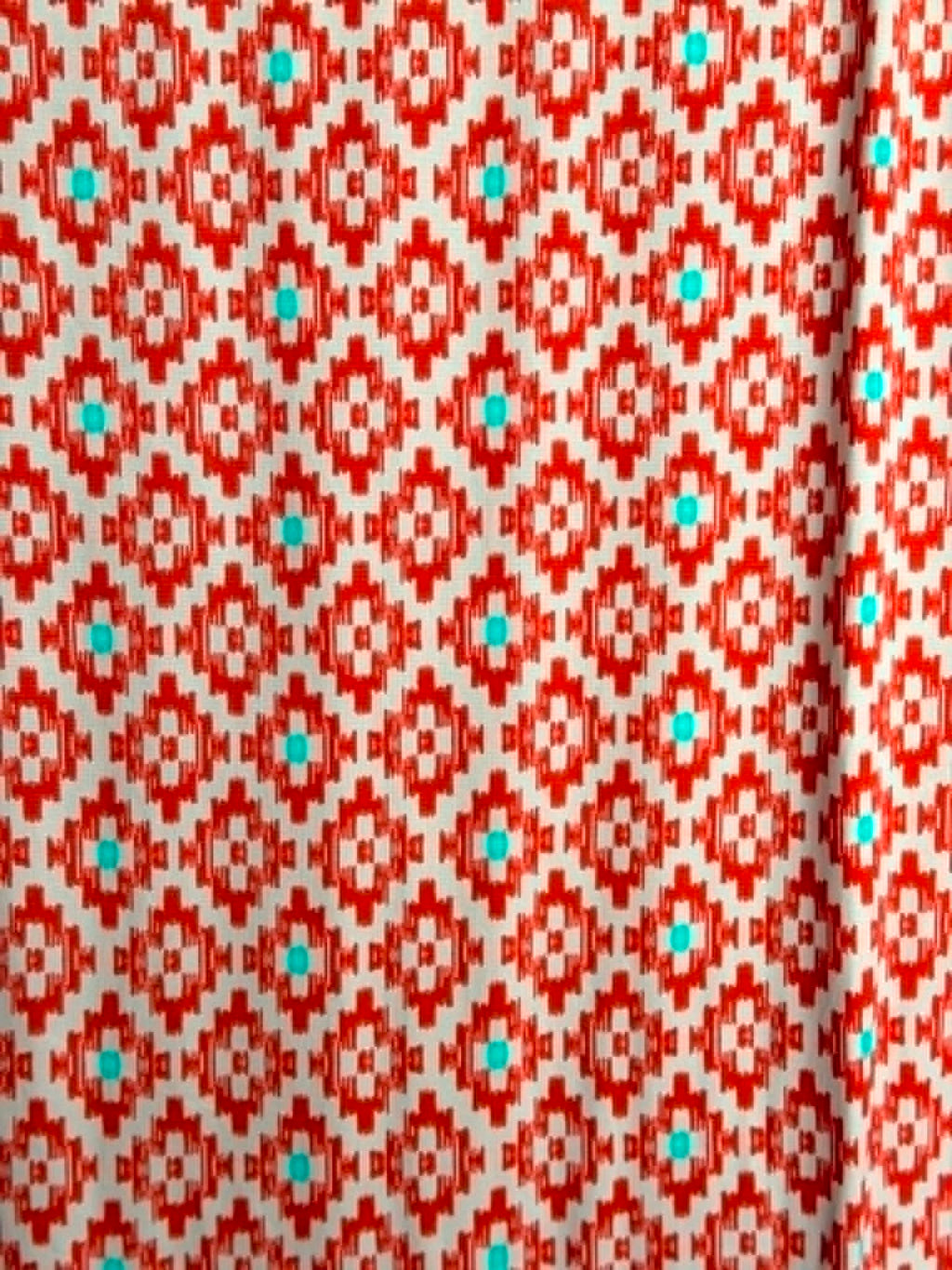 (DBP) RUST AND AQUA DIAMOND PATTERN