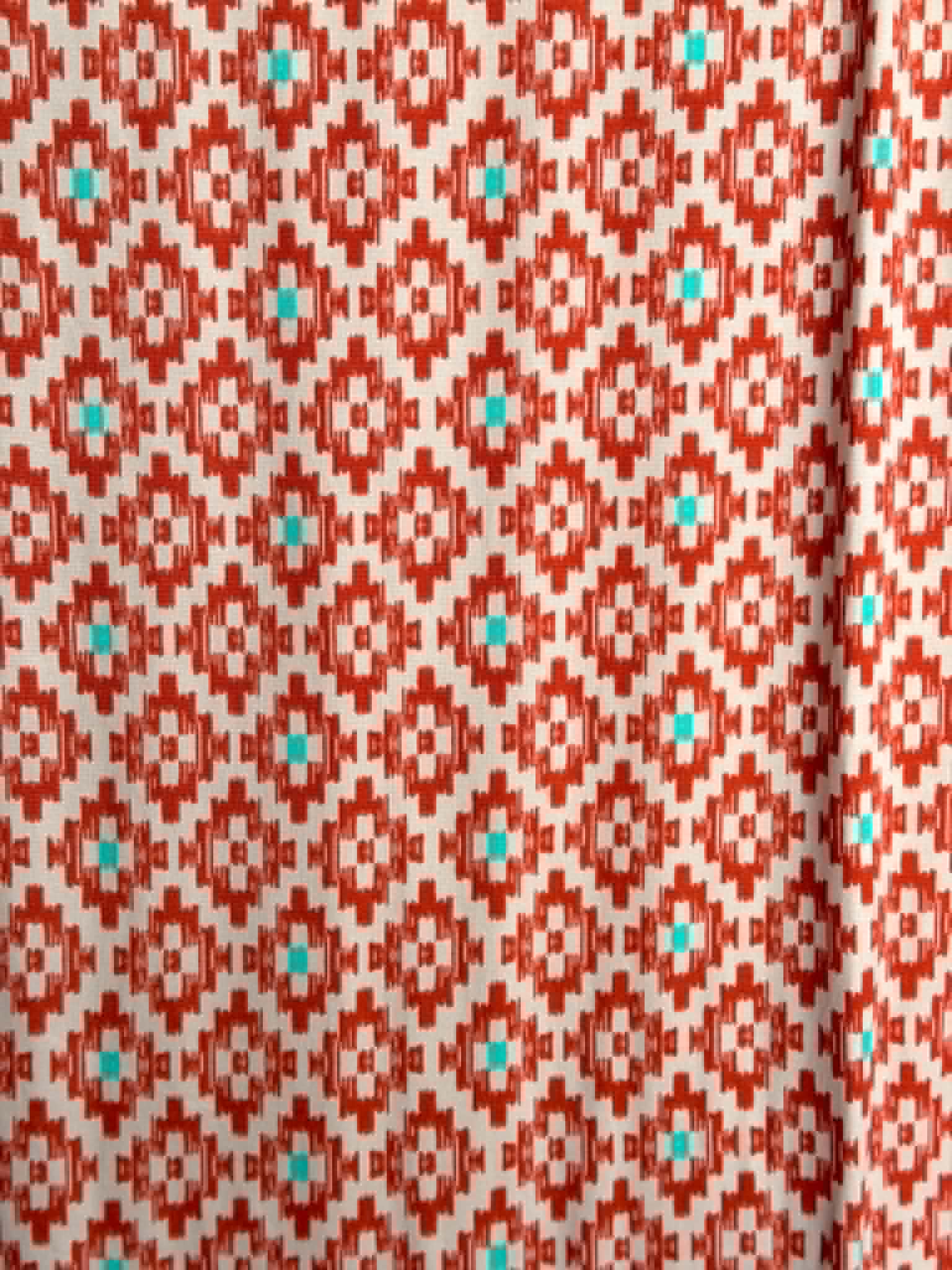 (DBP) RUST AND AQUA DIAMOND PATTERN