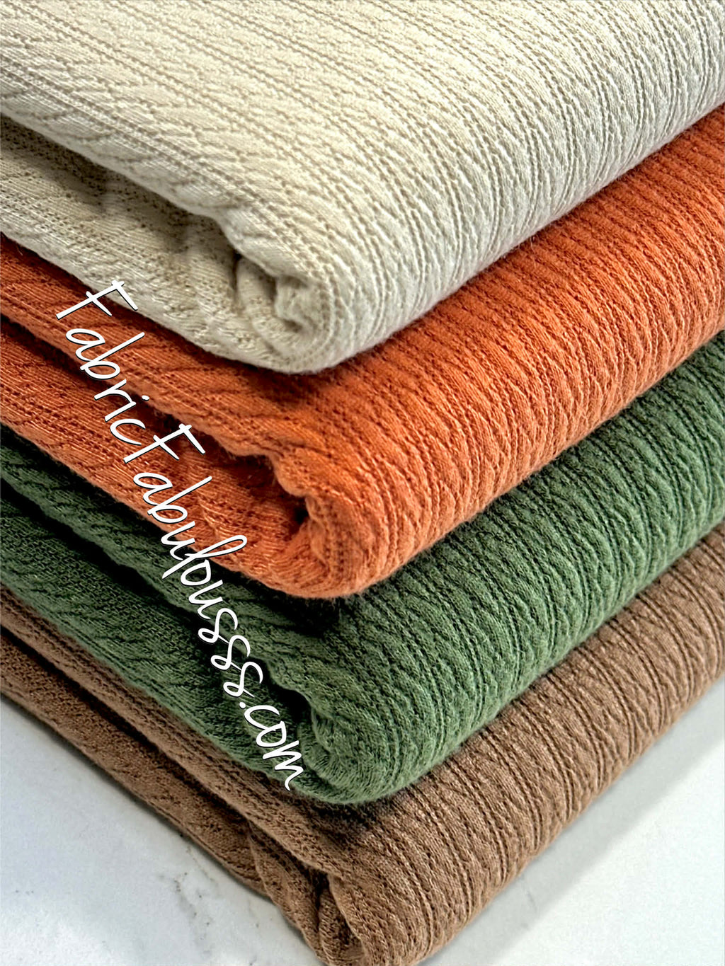 (CABLE KNIT) TAN