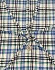 (RIB) BLUE, BLACK, AND WHITE PLAID