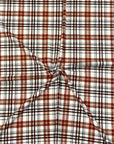(RIB) BROWN, GRAY, BLACK AND OFF WHITE PLAID