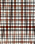 (RIB) BROWN, GRAY, BLACK AND OFF WHITE PLAID