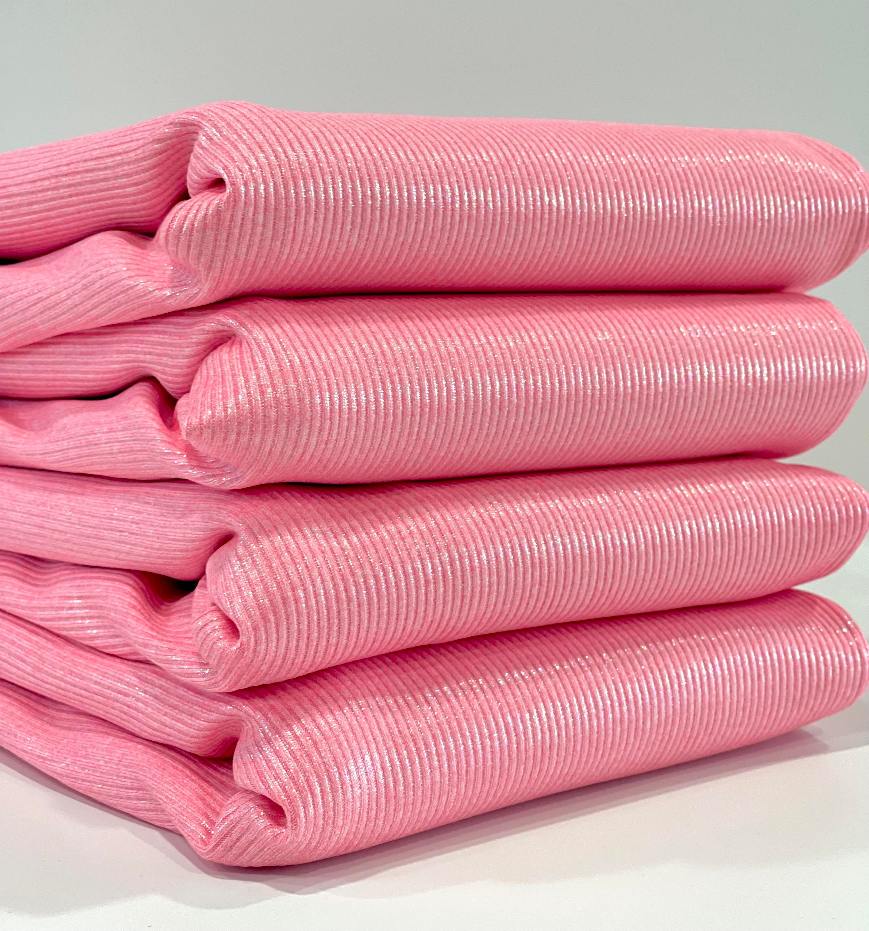 (1X1 RIB) SNOW PINK SHIMMER