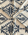 (BRUSHED SWEATER KNIT) BLACK DIAMOND PATTERN ON NEW TAUPE