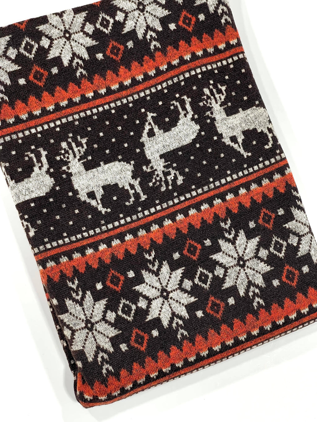 (SWEATER KNIT) 2-TONE GRAY REINDEER'S ON NEW BROWN (2)