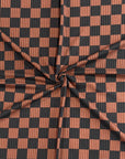 (RIB) BROWN AND BLACK CHECKERED