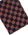 (RIB) BROWN AND BLACK CHECKERED