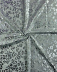 (FRENCH TERRY) FOIL LEOPARD ON HEATHER GRAY