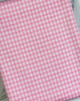 (KNIT) PINK AND WHITE SMALL GINGHAM