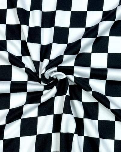 (DBP) OFF WHITE  AND BLACK CHECKERS