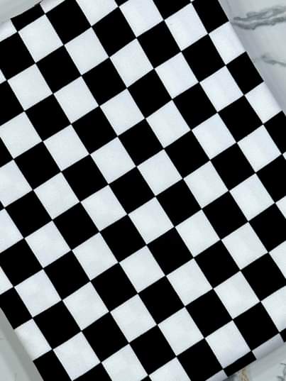 (DBP) OFF WHITE  AND BLACK CHECKERS