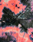 (4X2 RIB) NEON PINK AND BLACK TIE DYE