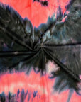 (4X2 RIB) NEON PINK AND BLACK TIE DYE